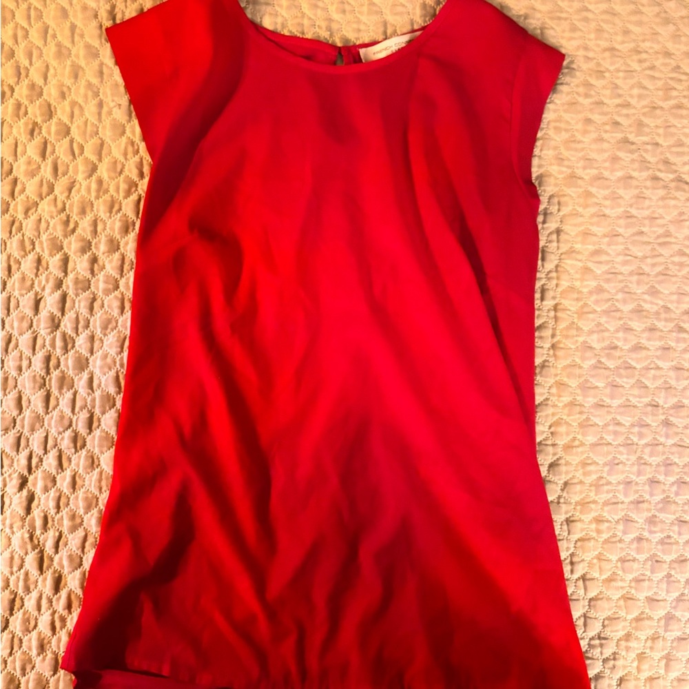 French Connection Vibrant Red Short Sleeve Top